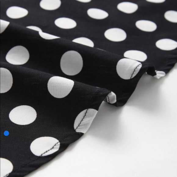 Knot Front Cold Shoulder Polka Dot Dress - Picture 6 of 8